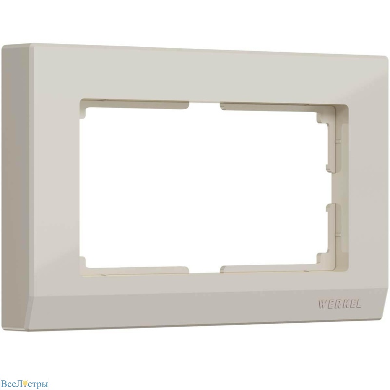 рамка werkel stark для двойной розетки слоновая кость w0081803 4690389162077