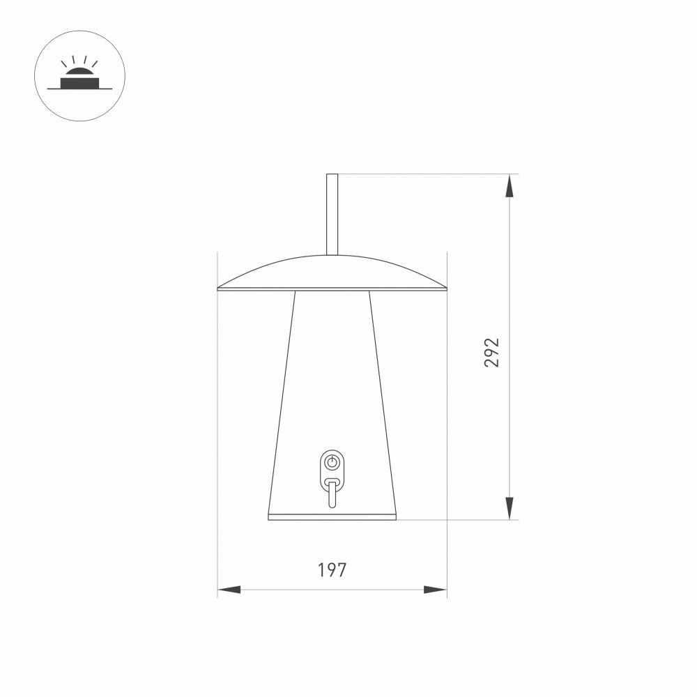 уличный светодиодный светильник arlight sp-patio-tab-2w warm3000 030051
