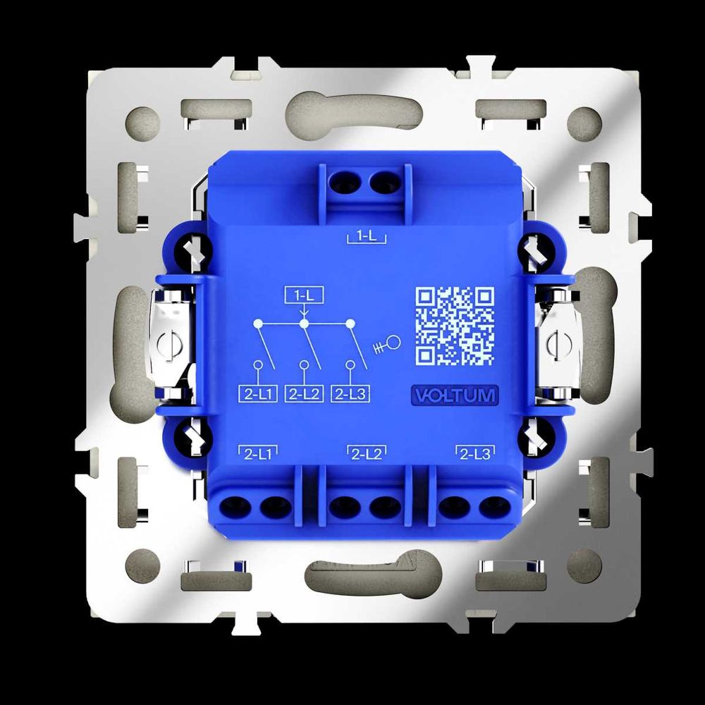 выключатель встраиваемый voltum s70 трехклавишный 10а, (шелк) vls030104