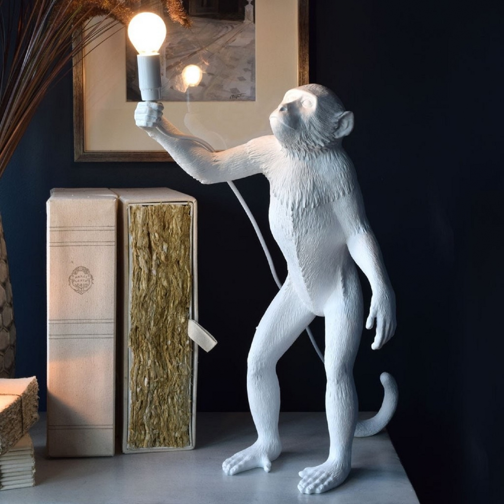 настольная лампа monkey lamp outdoor standing seletti