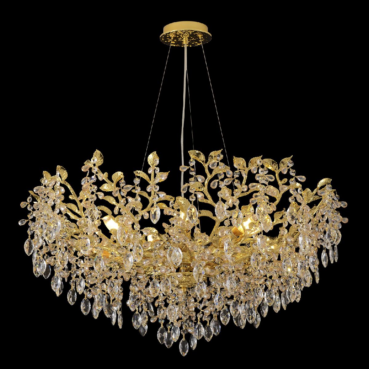 подвесная люстра crystal lux eden sp10 gold