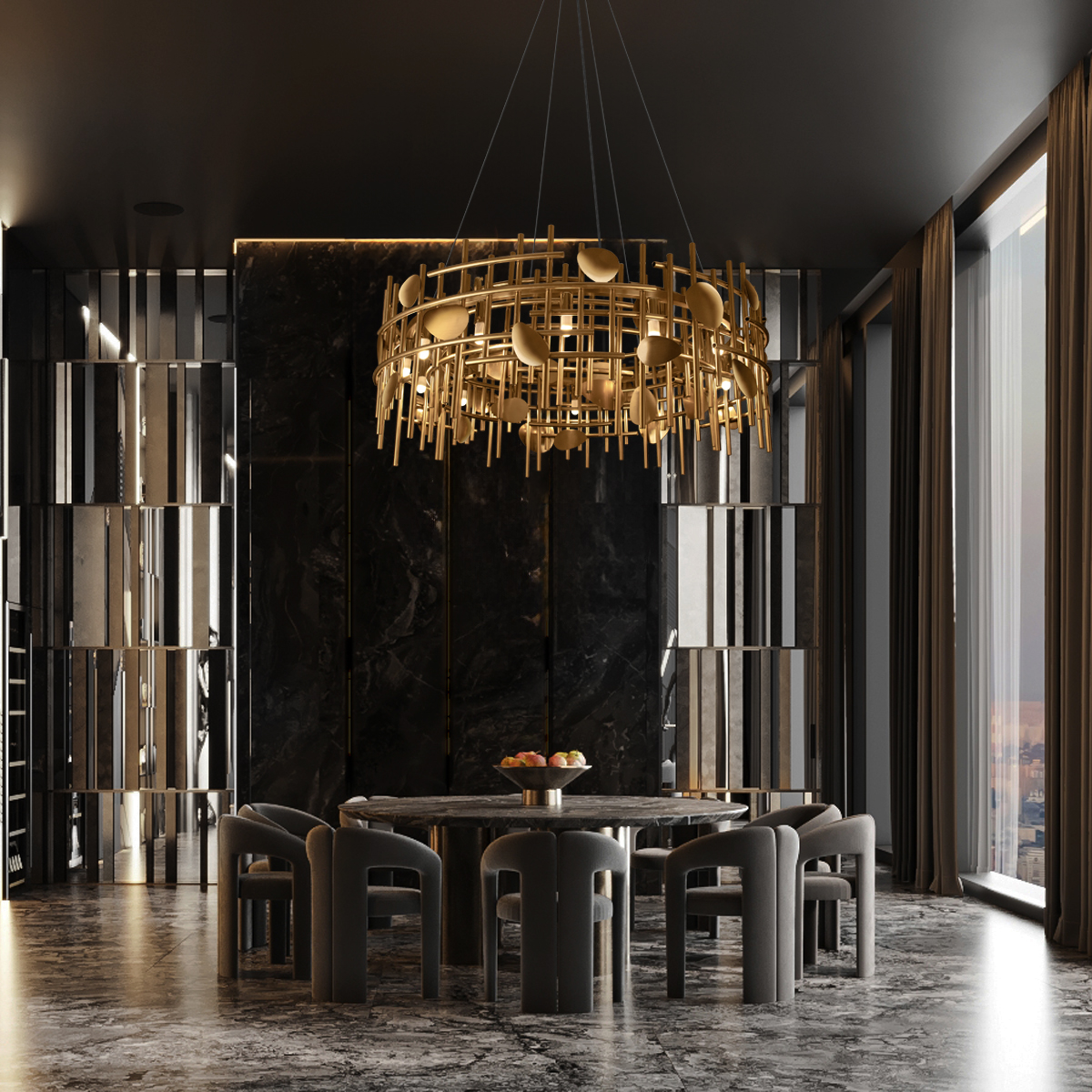 подвесная люстра loft it escama 10396/600c