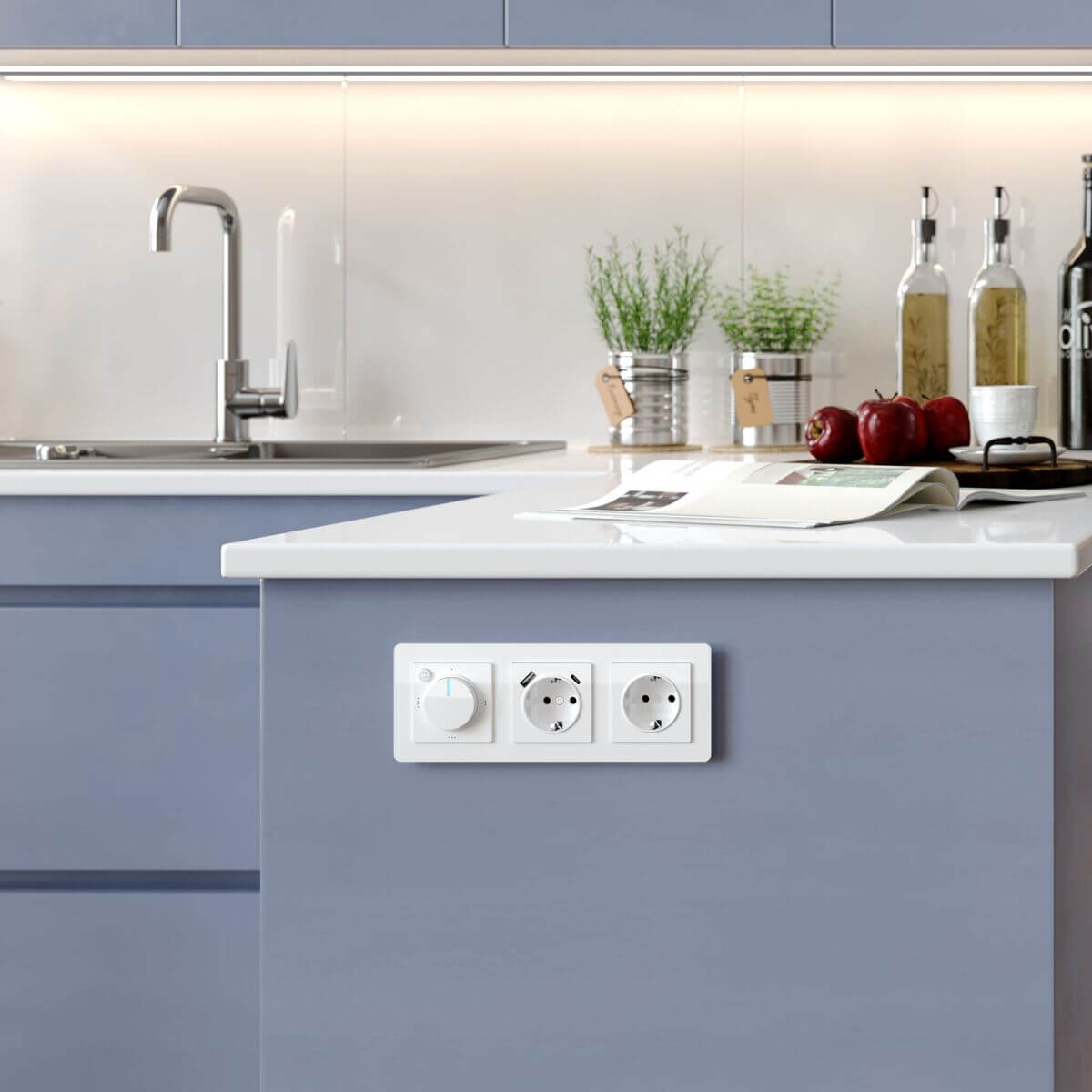 рамка на 3 поста werkel acrylic белый 4690389184871 w0032701