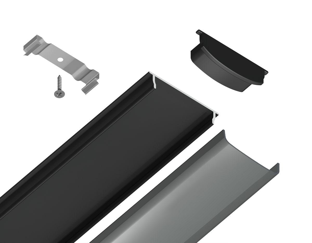 профиль с рассеивателем ambrella illumination gp1600bk/bk