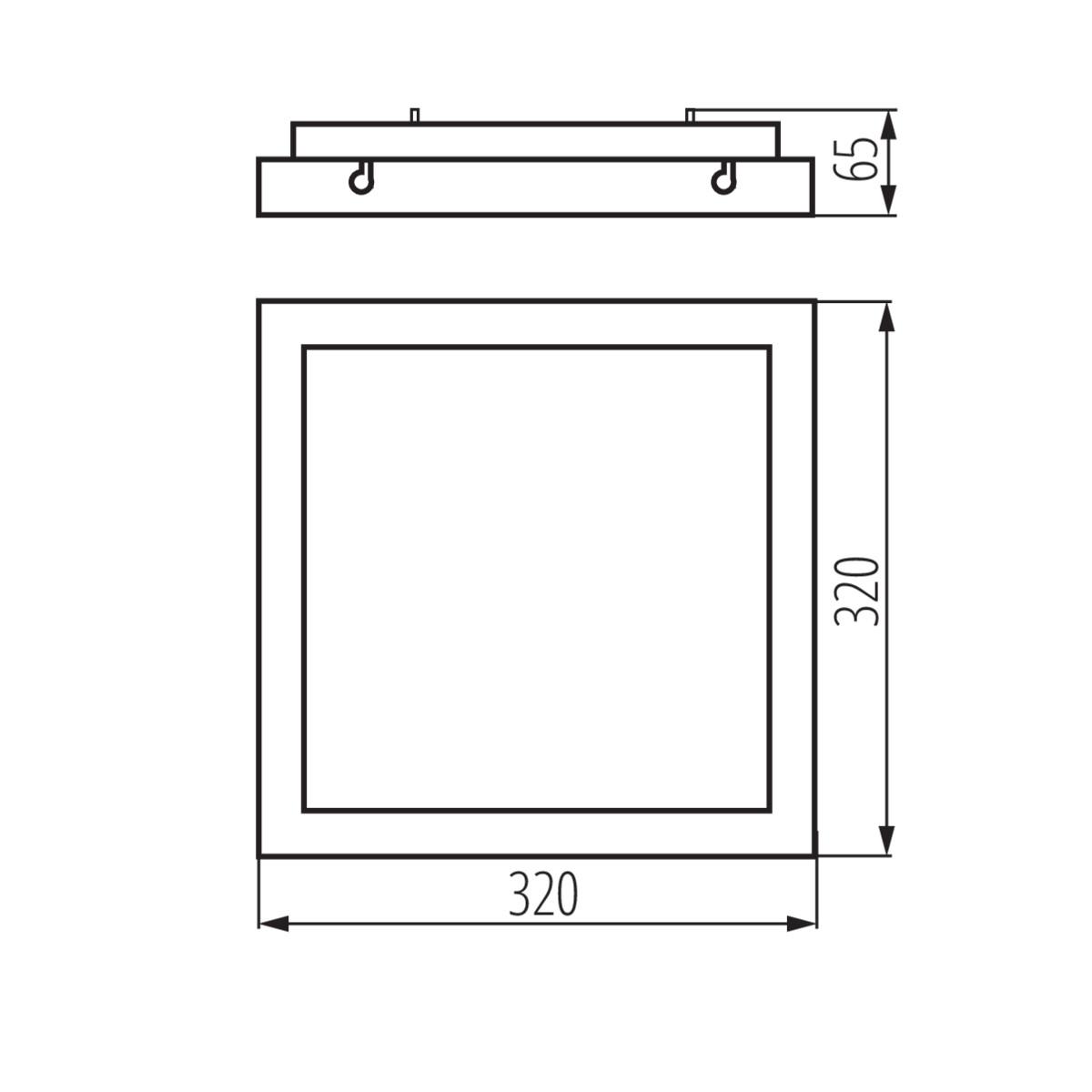 потолочный светодиодный светильник kanlux tybia m 25w-nw-se gy 24646
