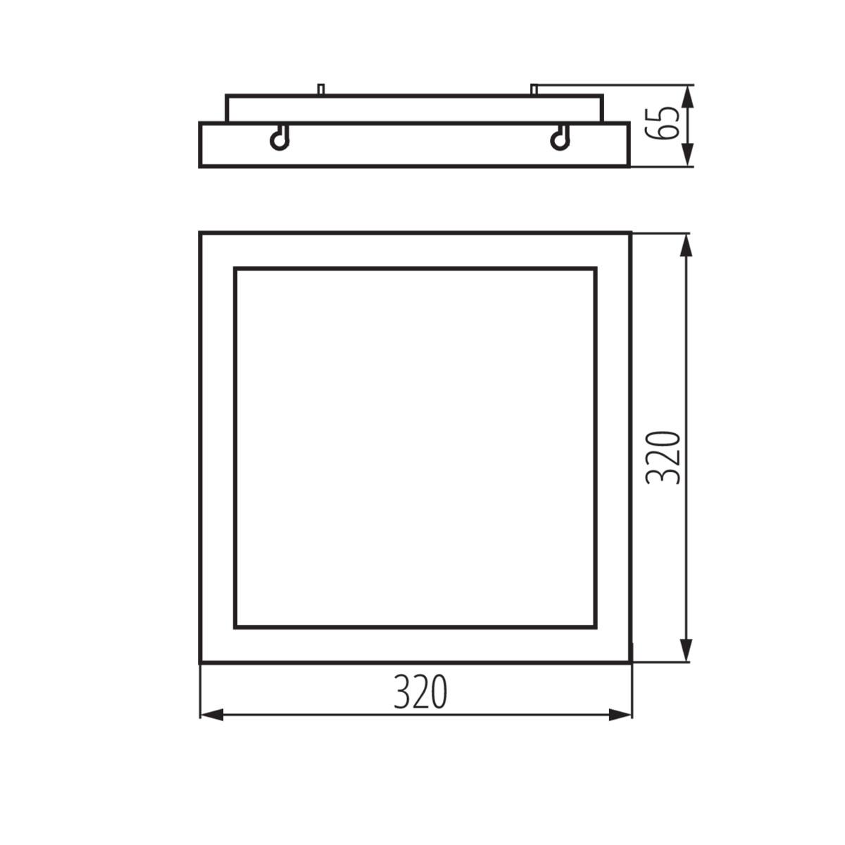 потолочный светодиодный светильник kanlux tybia m 25w-nw-se b 24647