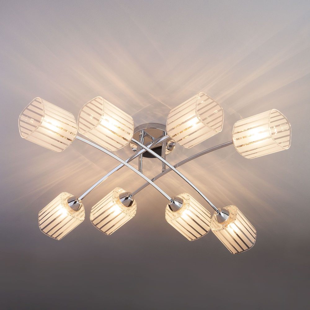 потолочная люстра eurosvet ruby 30125/8 хром