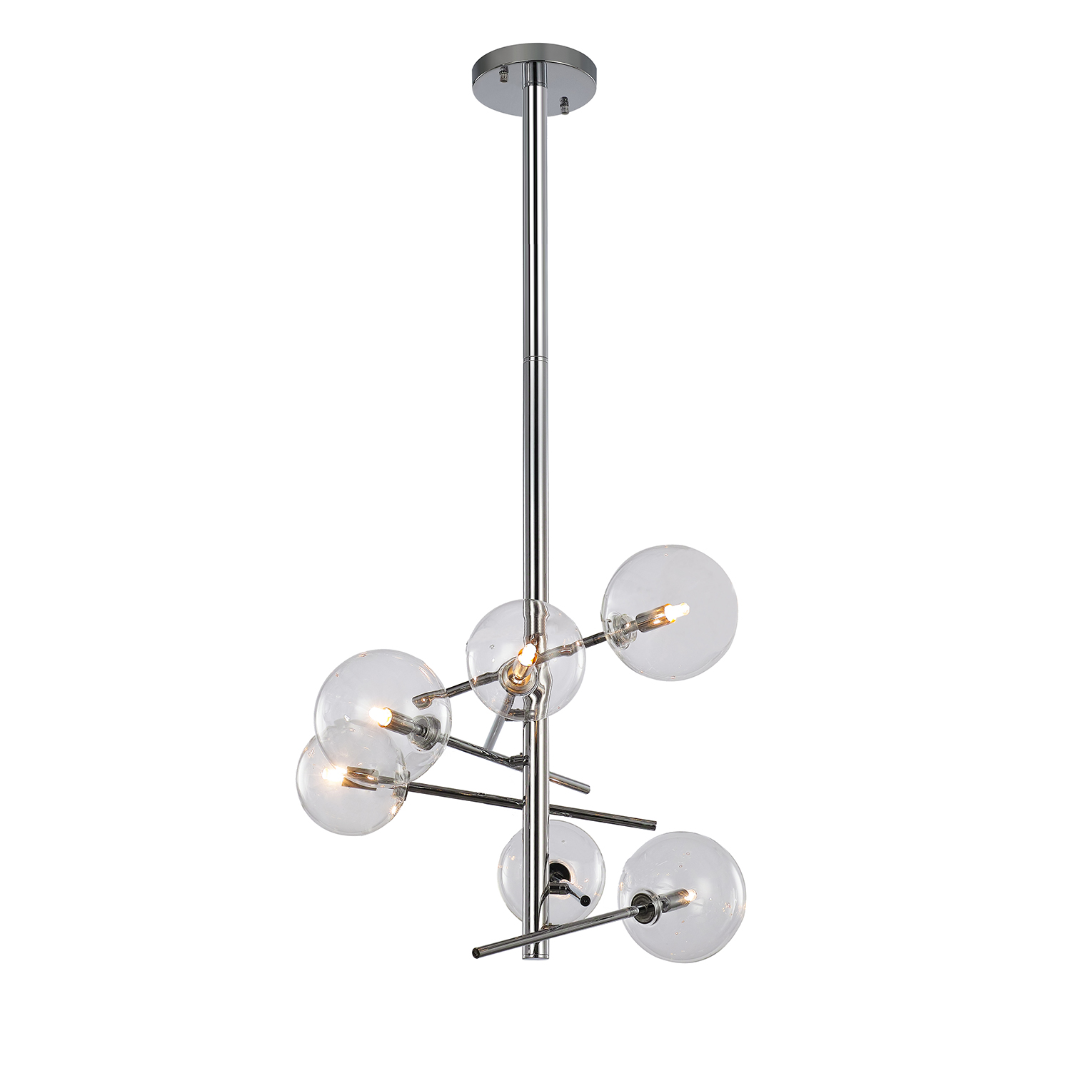 люстра на штанге delight collection globe mobile mx19009070-6a chrome
