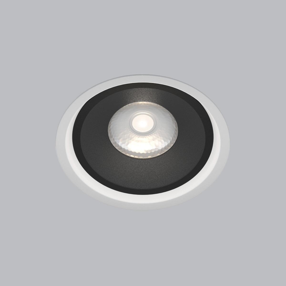 встраиваемый светодиодный светильник elektrostandard slide 25083/led 6w 4200k белый/чёрный a062942