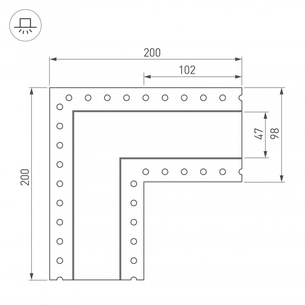 соединитель профиля arlight sl-linia 030106