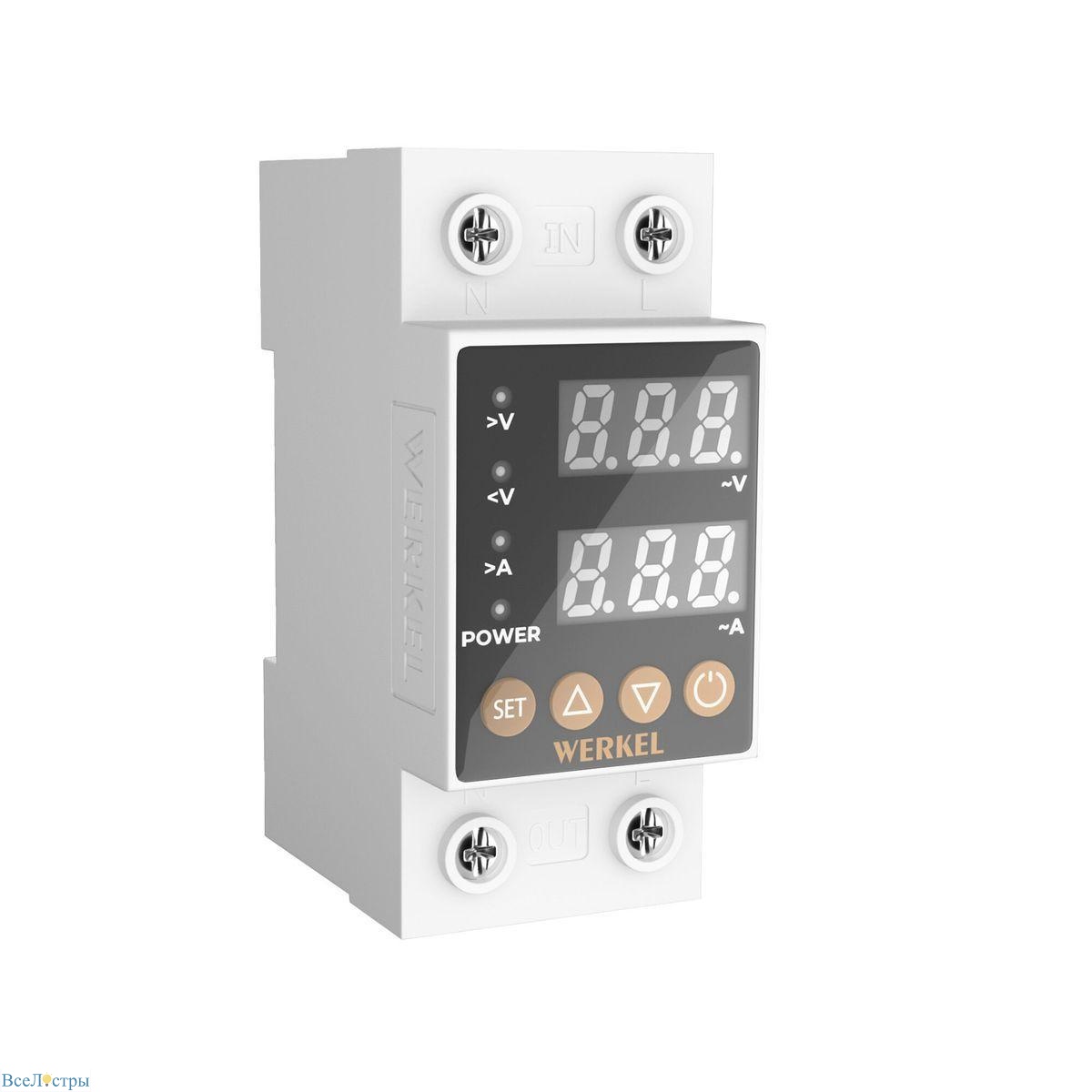 реле напряжения werkel 1p+n 63а w932p63r 4690389204425