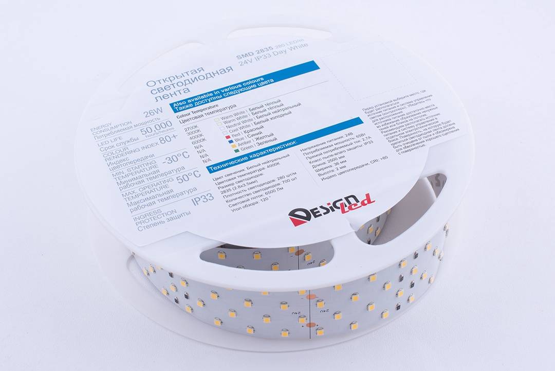 светодиодная лента designled dsg2280-24-nw-33 000531