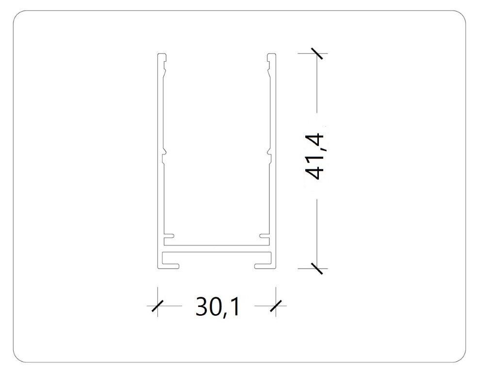 шинопровод накладной am group am541 2m bk smart