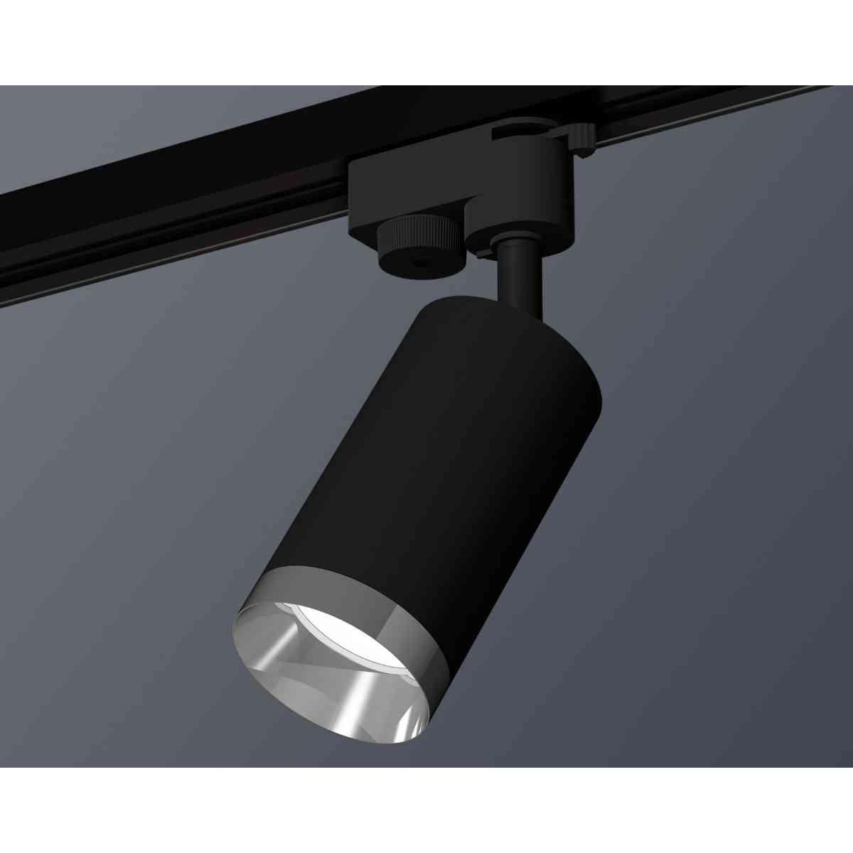 комплект трекового светильника ambrella light track system xt6323062 sbk/psl черный песок/серебро полированное (a2521, c6323, n6132)