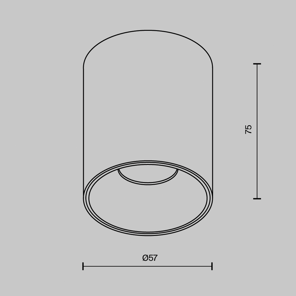 накладной светильник maytoni alfa led c064cl-8w4k-rd-b