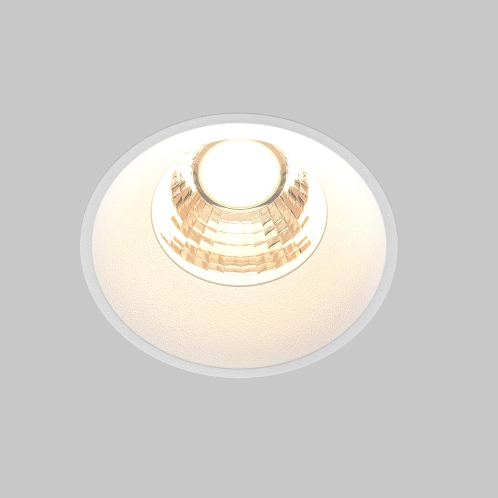 встраиваемый светодиодный светильник maytoni round dl058-7w3k-trs-w