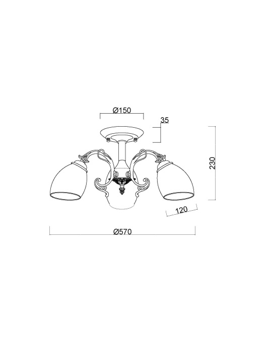 потолочная люстра myfar biene mr2701-3c