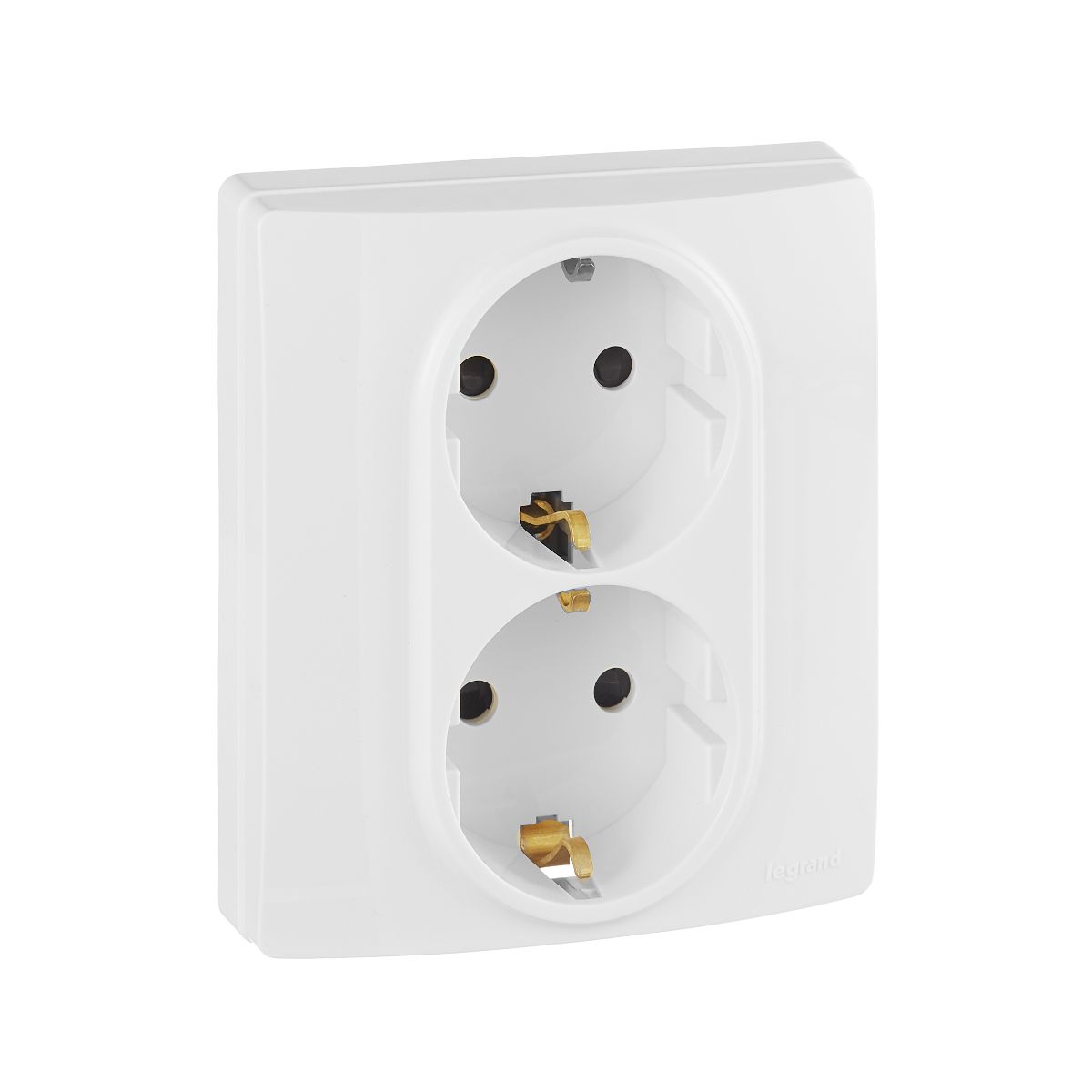 розетка двойная с/з со шторками legrand inspiria 673755
