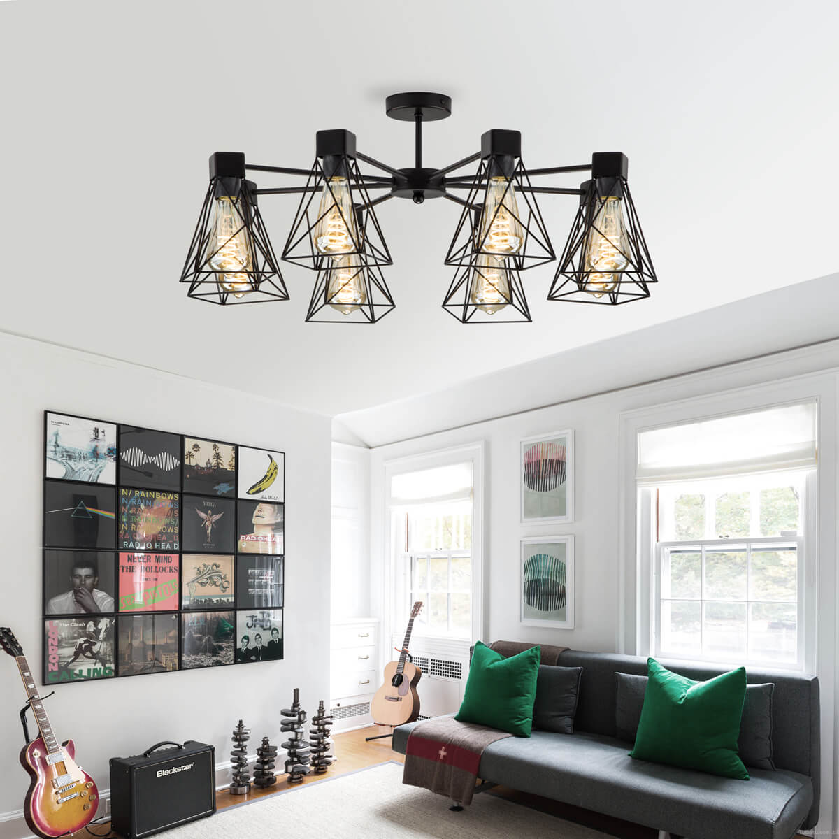 потолочная люстра eurosvet trappola 70107/5 черный