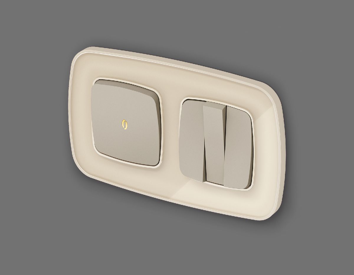 лицевая панель для выключателя одноклавишного с подсветкой ambrella volt omega op3620