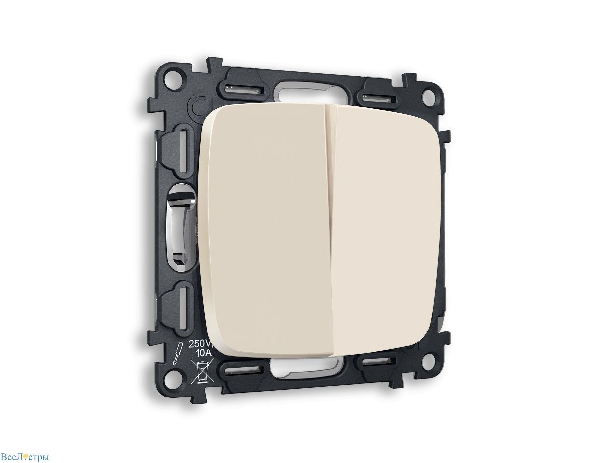 комплект механизма 2-кл проходного выключателя ambrella volt omega mo323020