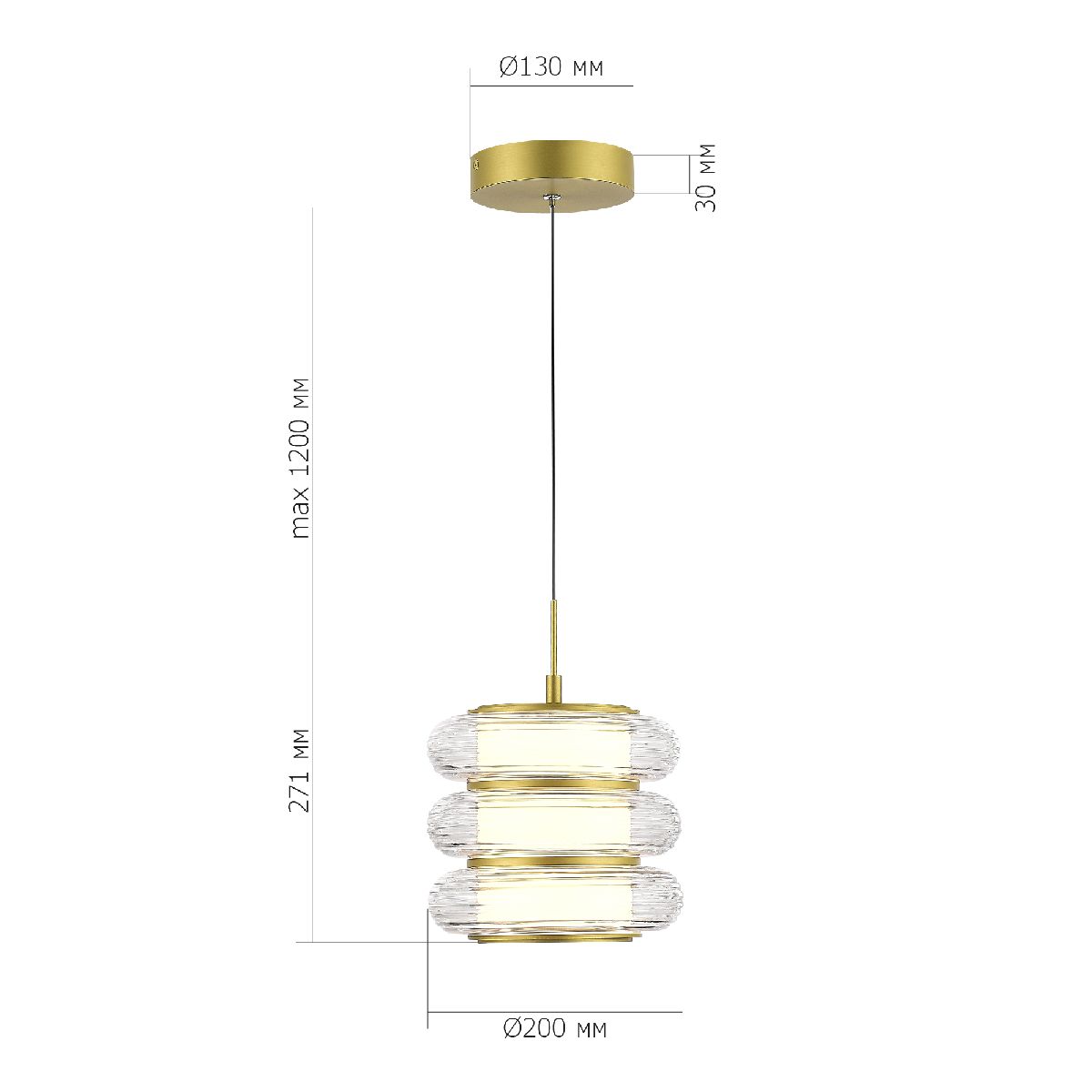 подвесной светильник st luce frittela sl6239.203.03