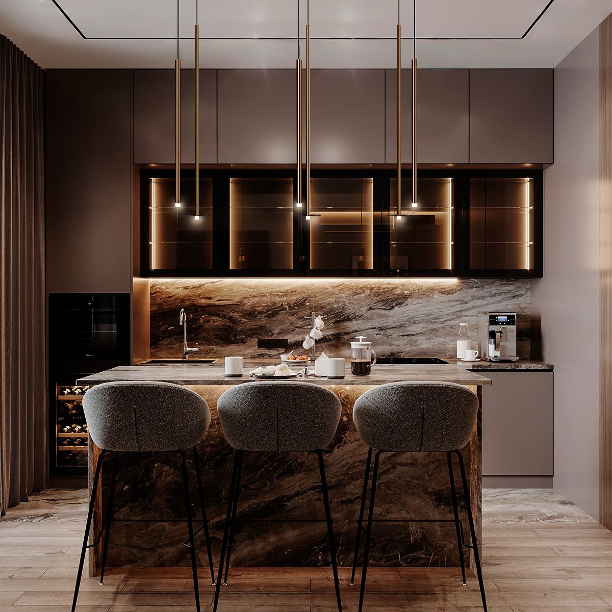 подвесной светодиодный светильник loft it reed 10358/830 ab