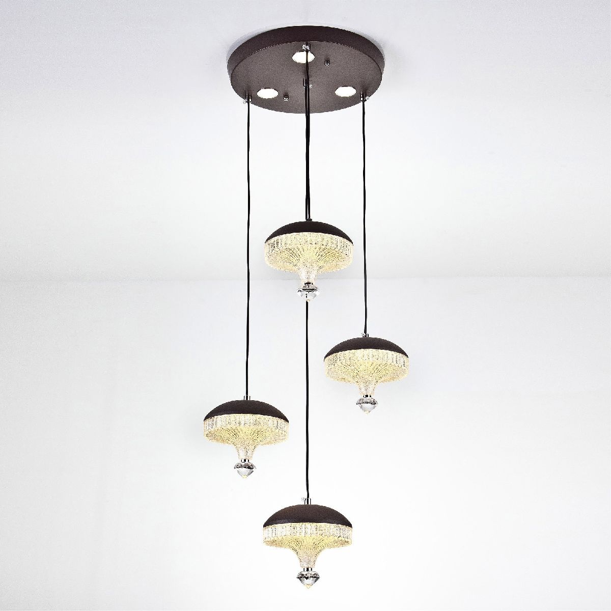 каскадная люстра led4u 2067 coffee