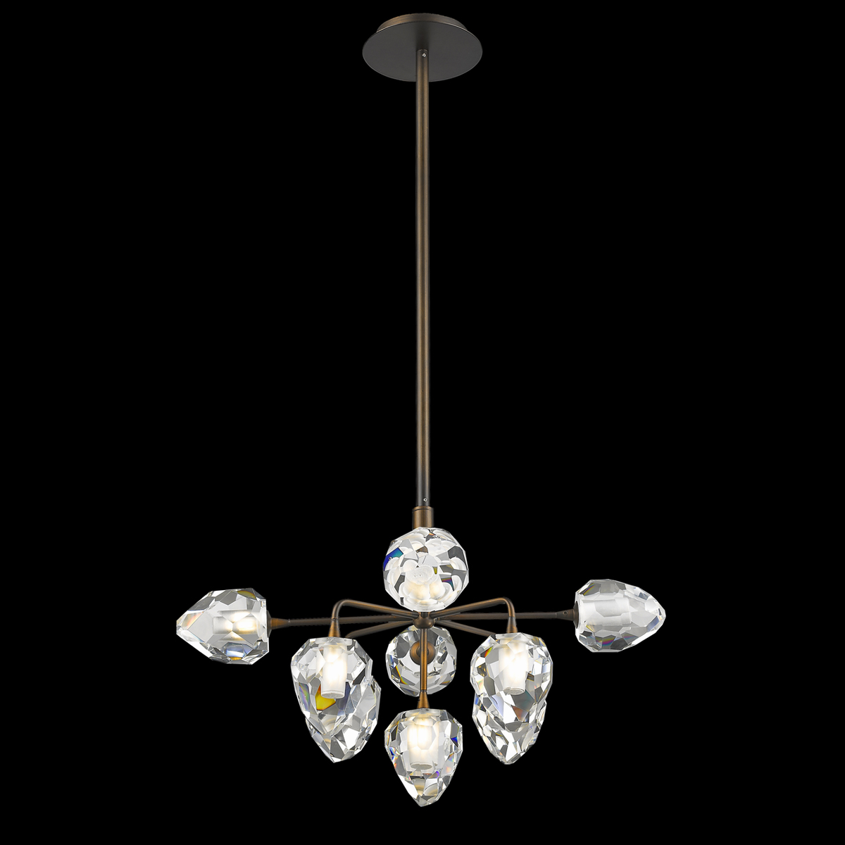 подвесная люстра delight collection on the rocks p68038l-9 gold