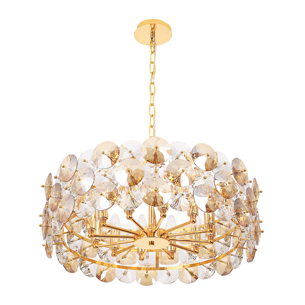 подвесная люстра crystal lux crystal sp12 gold