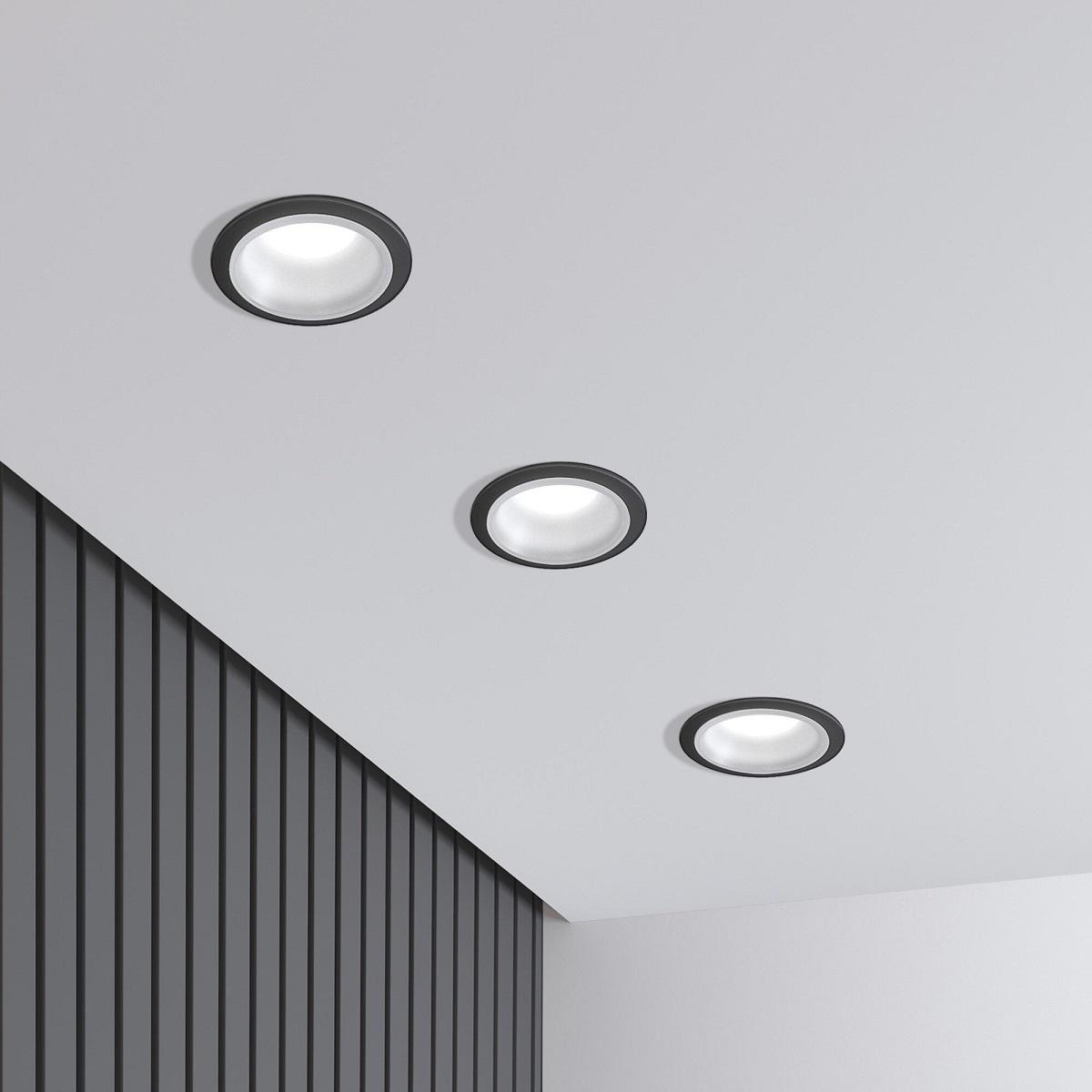 встраиваемый светильник elektrostandard mils 25010/01 gu10 графит a064269