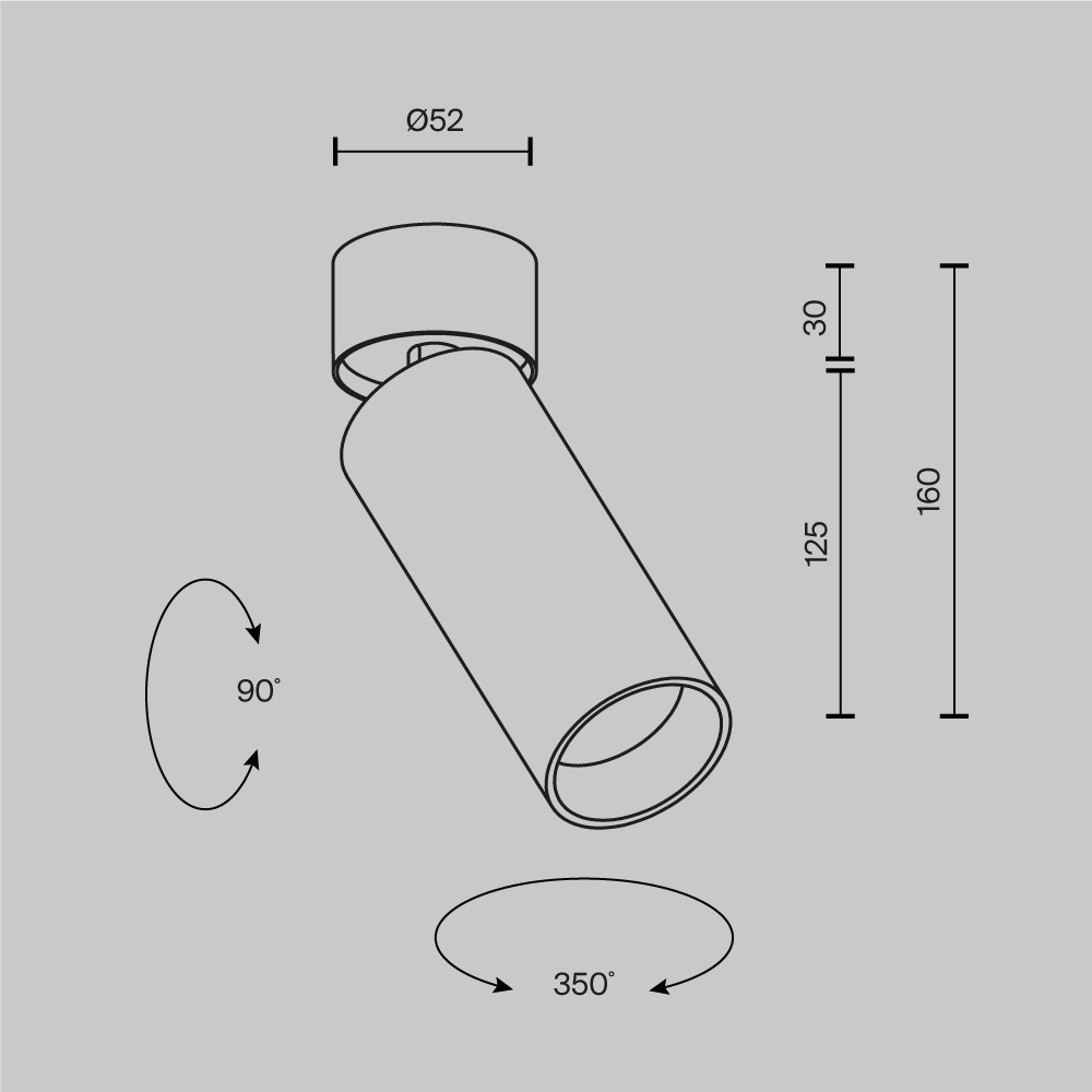 спот maytoni technical focus led c055cl-l12w3k-ss-b