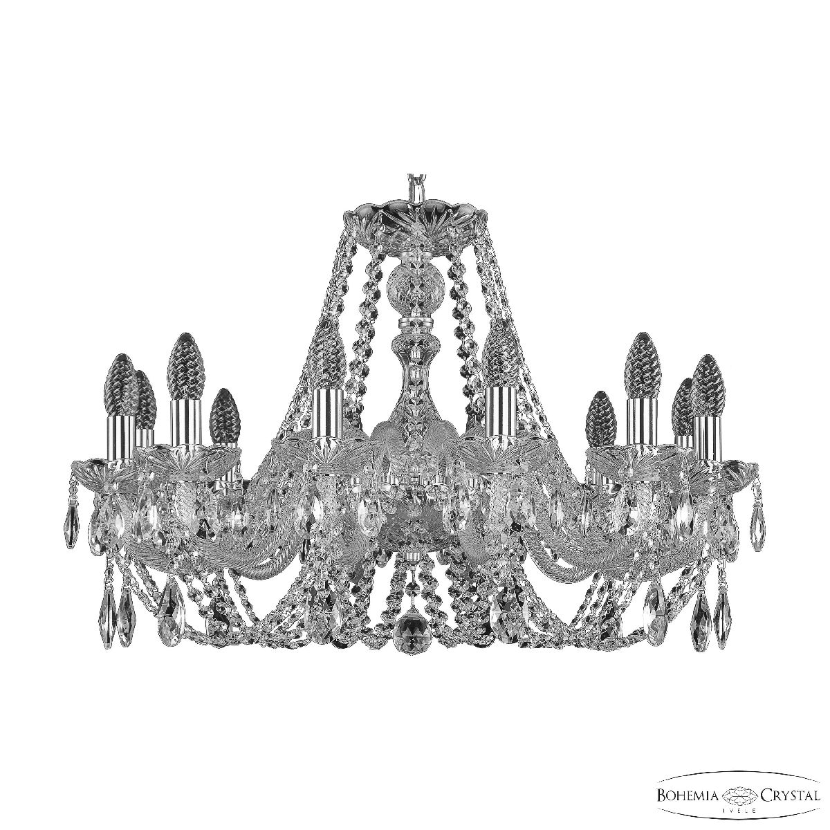 подвесная люстра bohemia ivele crystal 101/12/240 ni