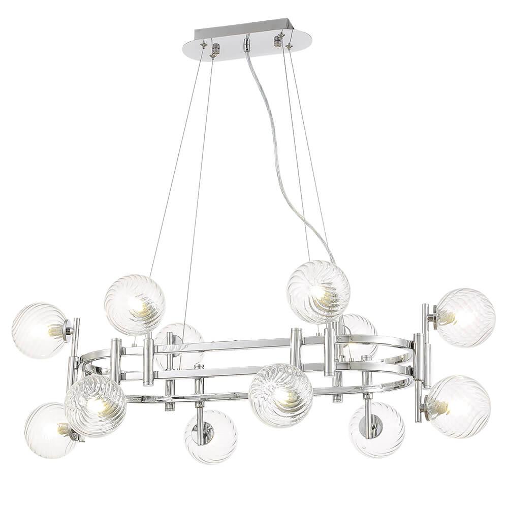 подвесная люстра crystal lux luxury sp12l chrome