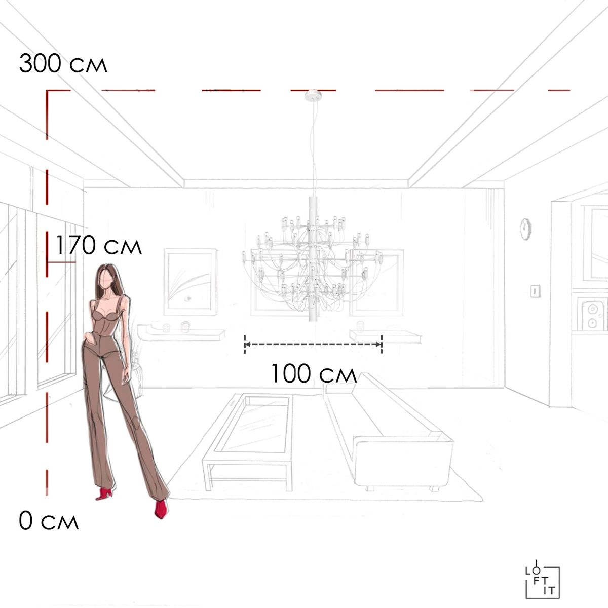 подвесной светильник loft it gino 10196/1000 white