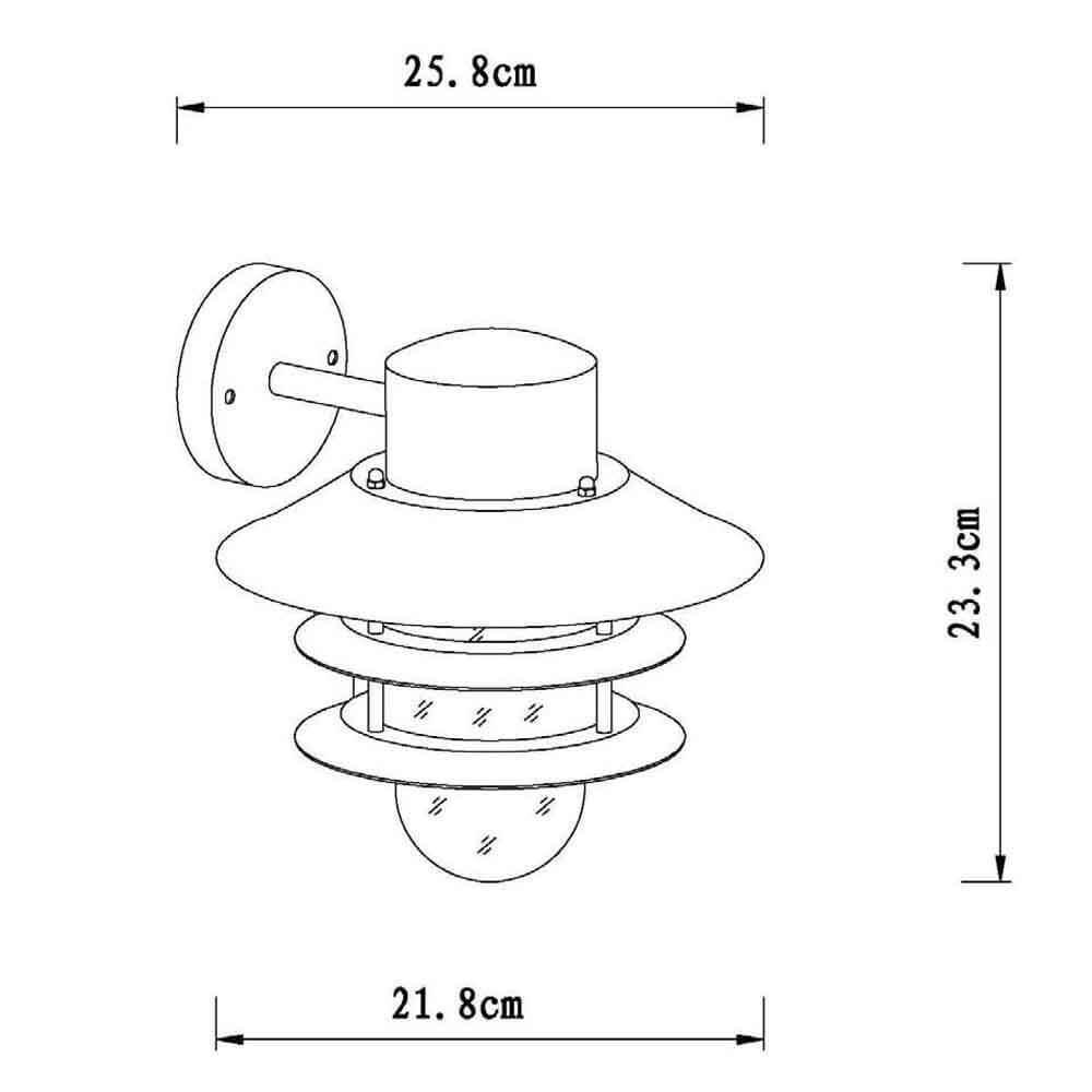 уличный настенный светильник lucide zico 11874/01/30