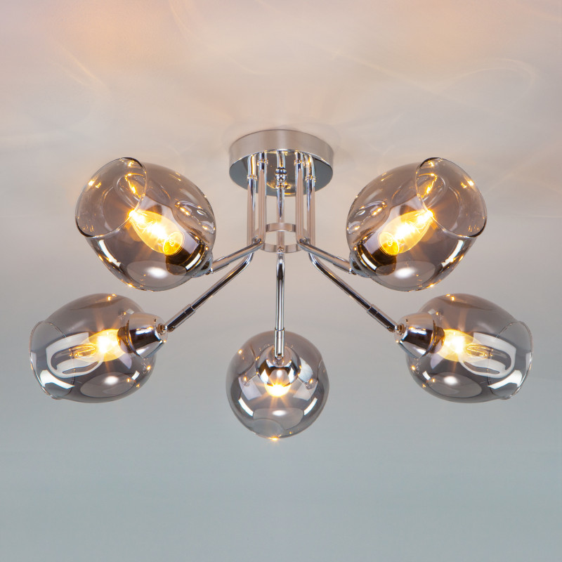 люстра на штанге eurosvet 30164/5 хром