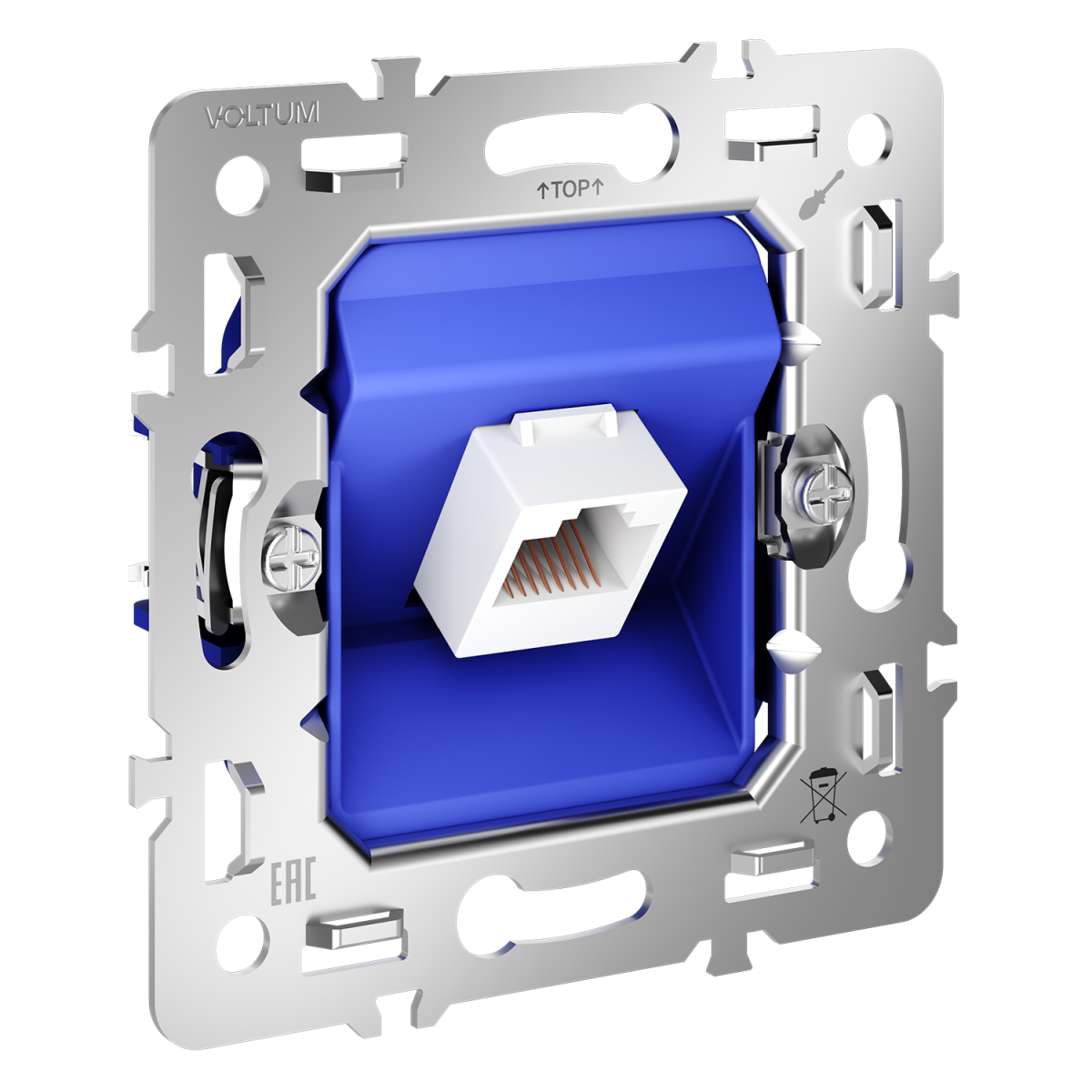 механизм розетки компьютерной rj45 кат.6 voltum s70 vls0601m