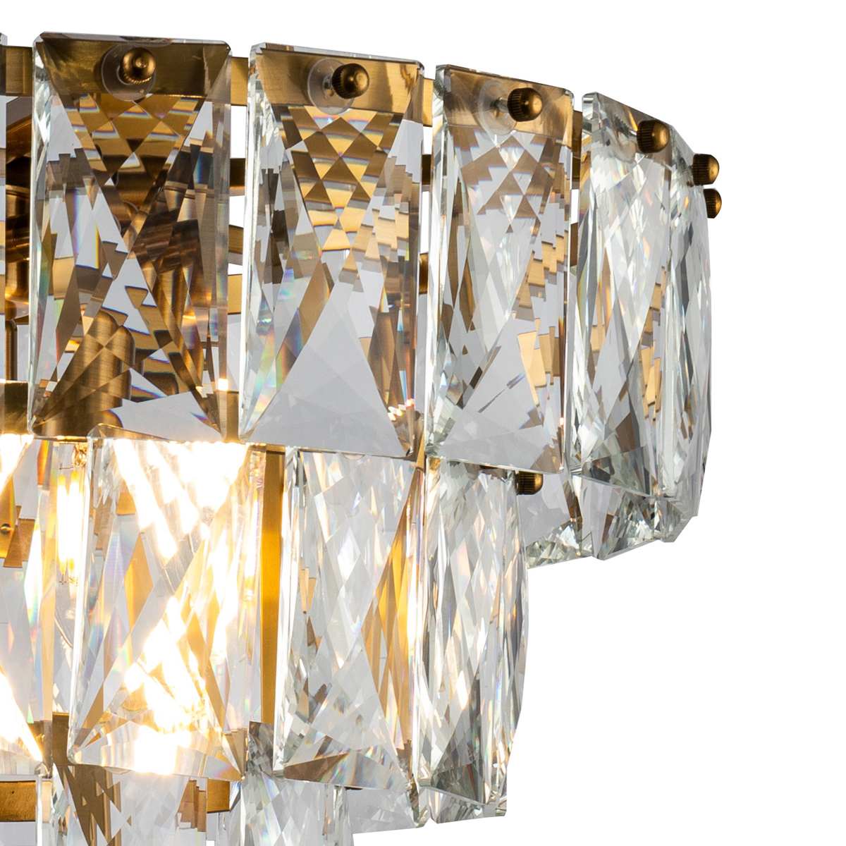 подвесная люстра delight collection amazone kg1113p-7 brass/clear