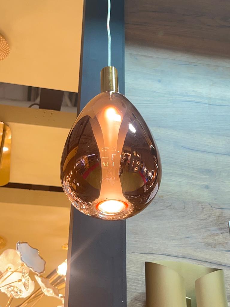 подвесной светодиодный светильник crystal lux gaudi sp4w led copper