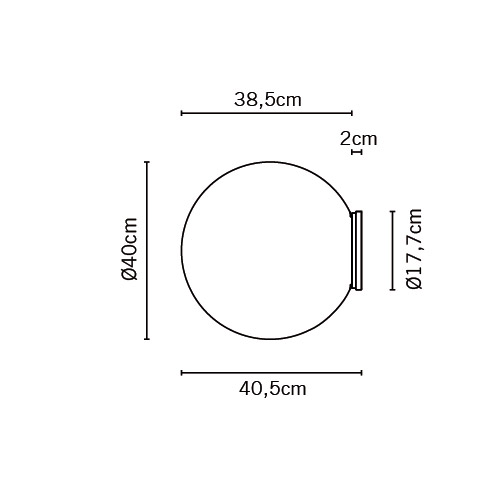 настенный/потолочный светильник lumi sfera d40 fabbian