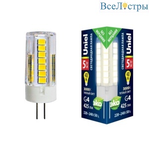 LED-JC-220/5W/3000K/G4/CL GLZ09TR картон