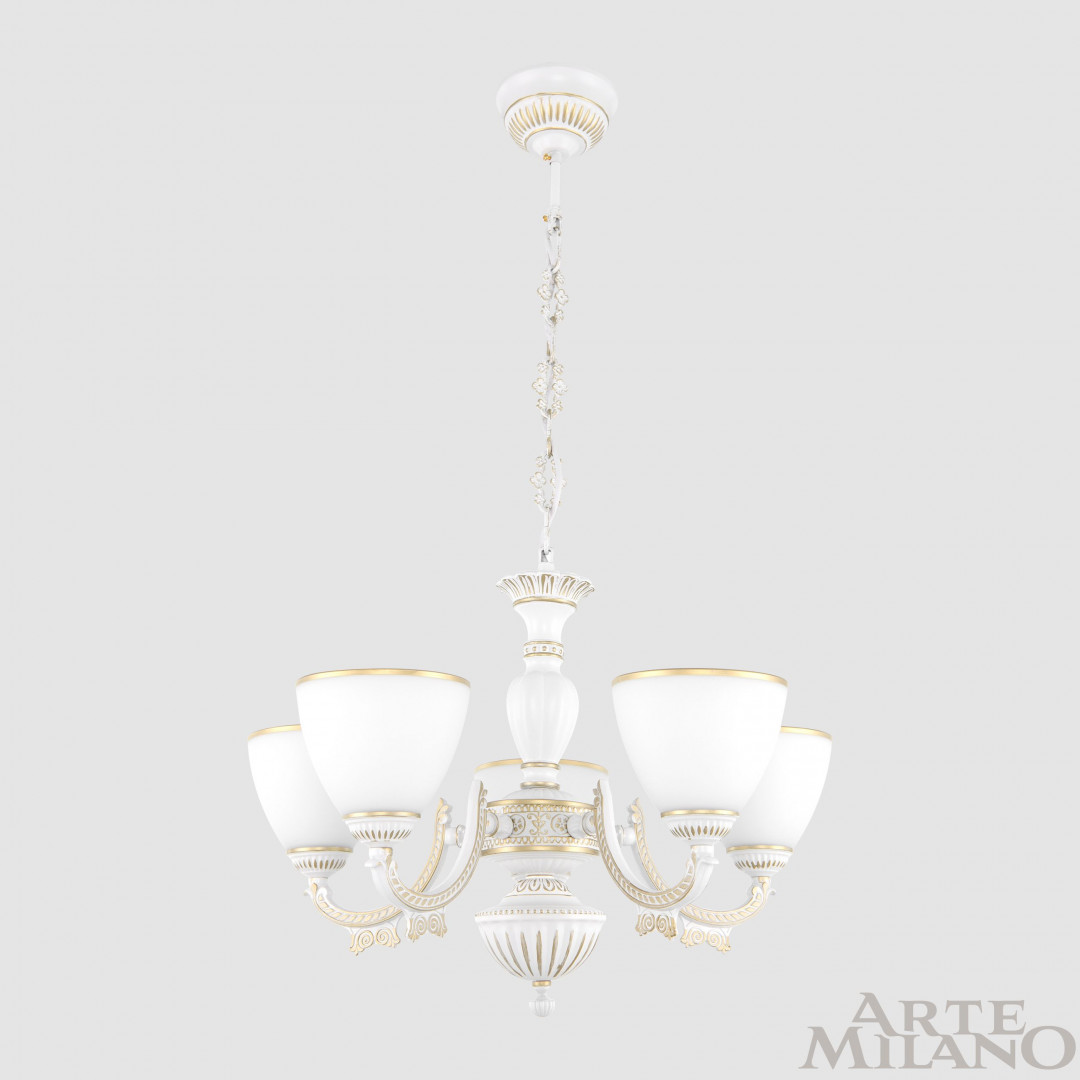 подвесная люстра arte milano 342837/5 wt+g