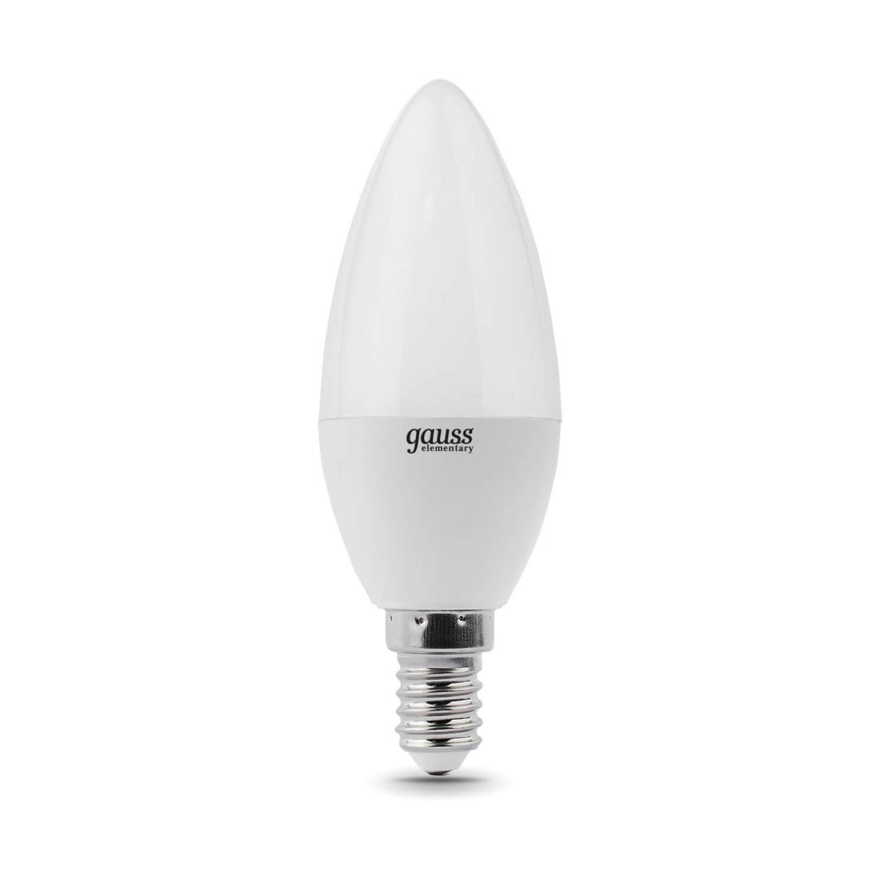 лампа светодиодная gauss e14 8w 4100k матовая 33128
