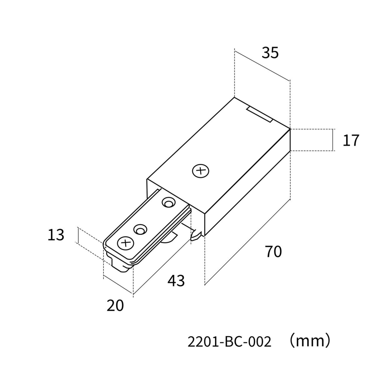 коннектор для однофазного шинопровода favourite practica 2201-bc-002