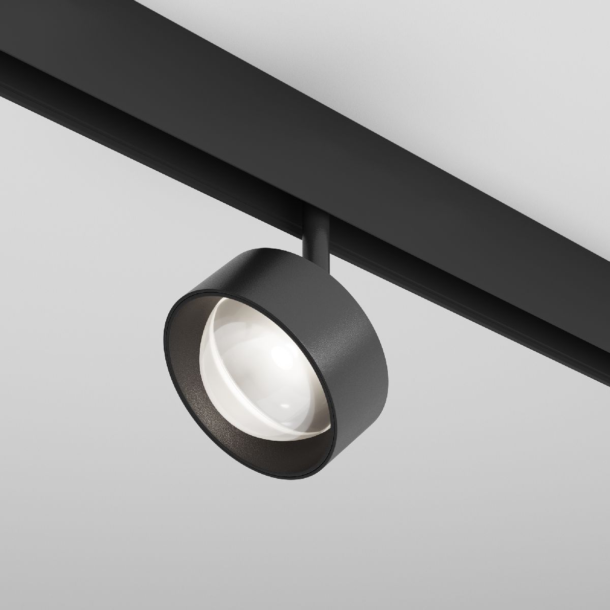 трековый магнитный светильник maytoni lens tr217-4-15wtw-ds-b