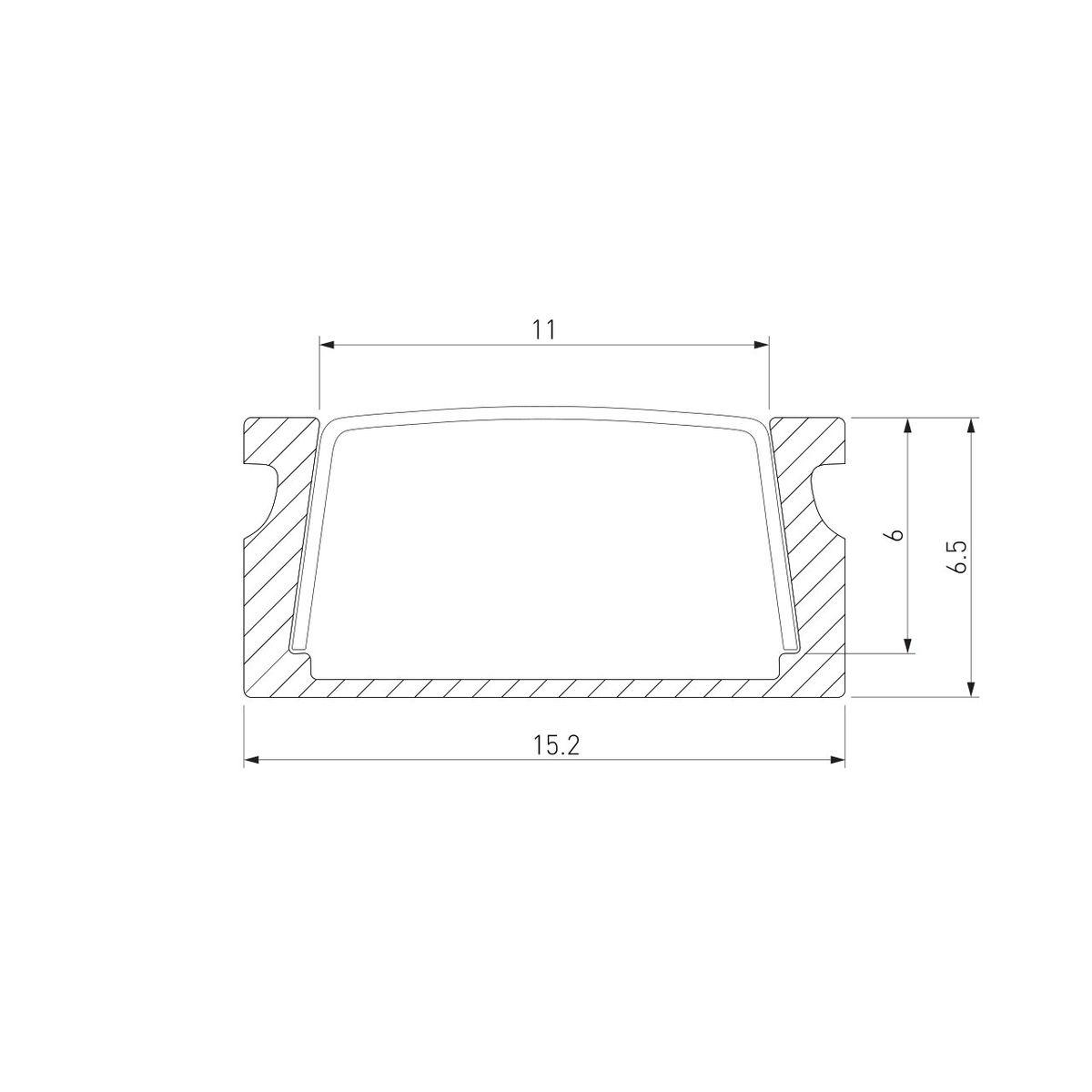 профиль алюминиевый с рассеивателем elektrostandard ll-2-alp006 a053618