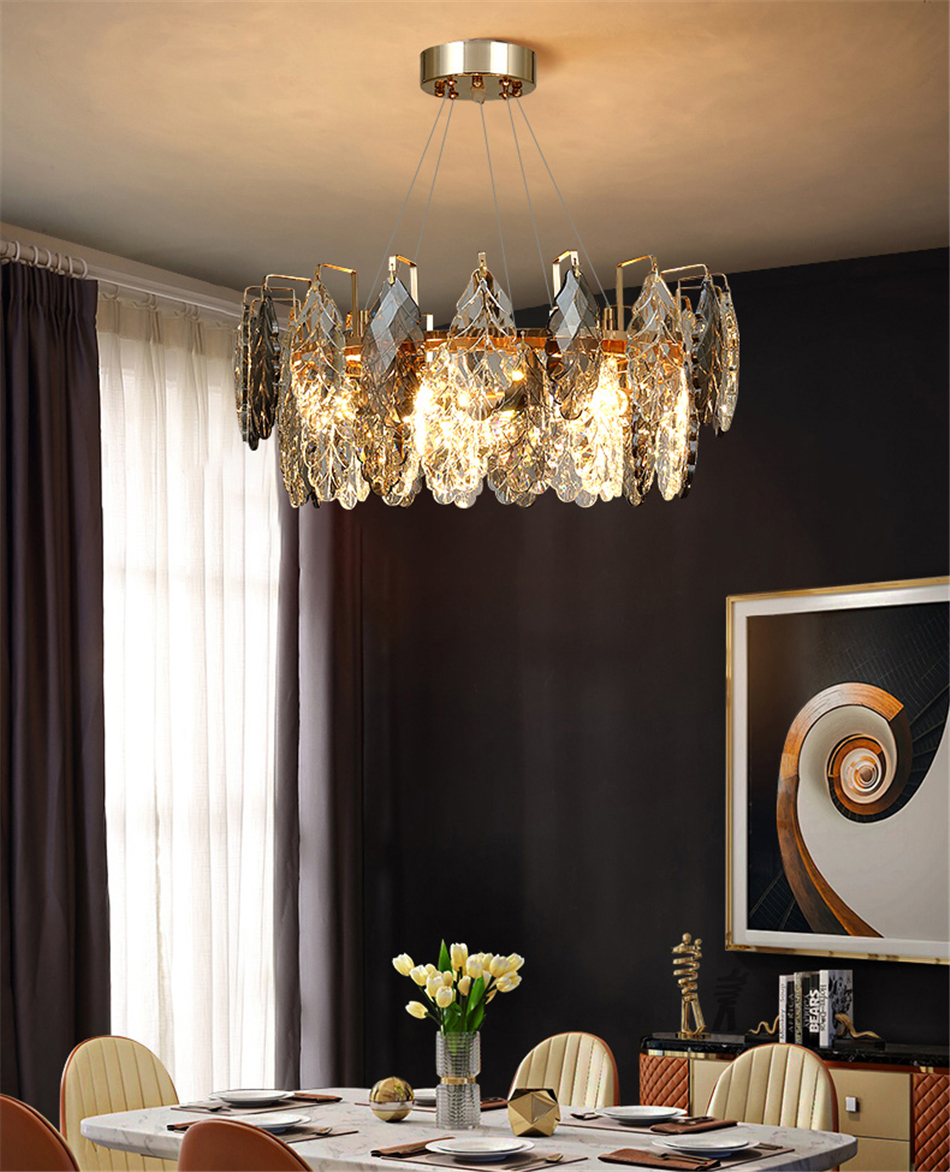 подвесная люстра delight collection d8011p/r-600 gold/smoky