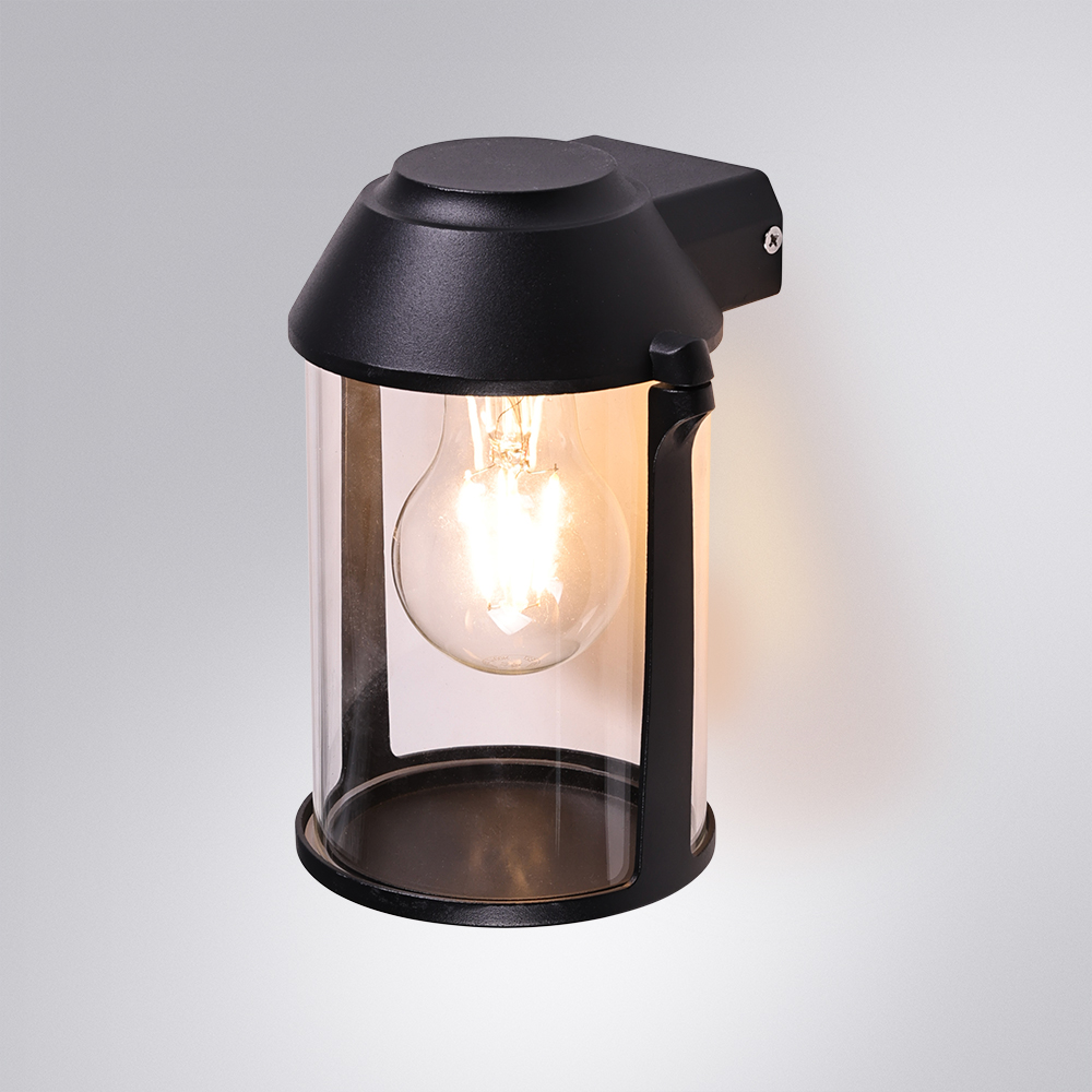 уличный настенный светильник arte lamp minchir a8306al-1bk