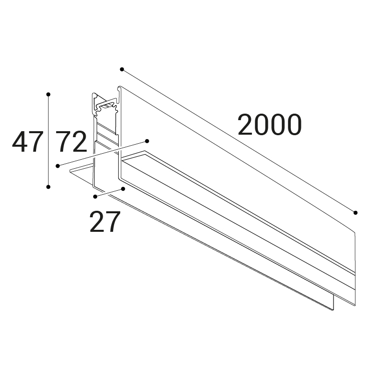 шинопровод встраиваемый italline atom it012-5030 black